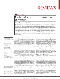 Methods for the Directed Evolution of Proteins