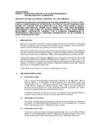 Non-Related Party Transaction Greatech