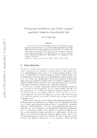 Orthogonal Involutions and Totally Singular Quadratic Forms In