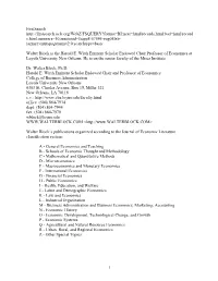 Publications by JEL Classification