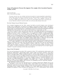 Stages of Psychometric Measure Development: the Example of the Generalized Expertise Measure (GEM)