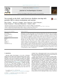 Ten Seconds in the Field: Rapid Armenian Obsidian Sourcing With