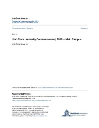 Utah State University Commencement, 2018 – Main Campus