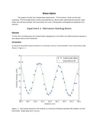 Wave Optics Experiment 1: Microwave Standing Waves