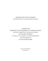 Grammar Induction and Parsing with Dependency-And-Boundary Models