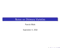 Notes on Shimura Varieties