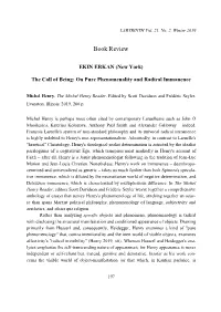 On Pure Phenomenality and Radical Immanence
