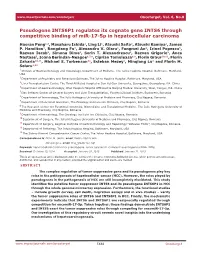 Pseudogene INTS6P1 Regulates Its Cognate Gene INTS6 Through Competitive Binding of Mir-17-5P in Hepatocellular Carcinoma