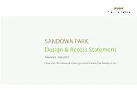 SANDOWN PARK Design & Access Statement