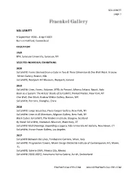 SOL LEWITT Page 1