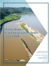 Status Report on Fish Conservation Zones in Lao PDR