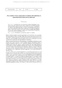 The Evolution of Nest Construction in Swallows (Hirundinidae) Is Associated with the Decrease of Clutch Size