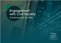 Engagement with Civil Society a Framework for Sais Purpose of This How to Use Framework the Framework