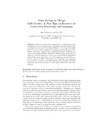 From Strings to Things SAR-Graphs: a New Type of Resource for Connecting Knowledge and Language