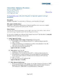 Rifabutin (Mycobutin) Reference Number: HIM.PA.12 Effective Date: 09.04.18 Last Review Date: 11.19 Revision Log Line of Business: HIM