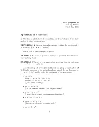 Spectrum of a Sentence
