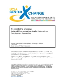 Change, Including Border and Boundary Crossing Experienced by Students from Non-Dominant Communities