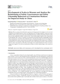 Development of Scales to Measure and Analyse the Relationship Of