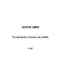 Note to Users