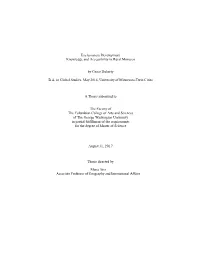 Exclusionary Development Knowledge and Accessibility in Rural Morocco