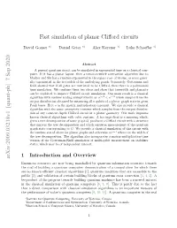 Fast Simulation of Planar Clifford Circuits