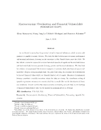 Macroeconomic Overheating and Financial Vulnerability [PRELIMINARY DRAFT]