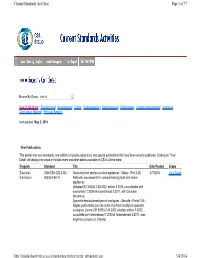 Page 1 of 37 Current Standards Activities 5/4/2014 Http