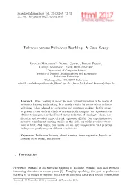 Pairwise Versus Pointwise Ranking: a Case Study
