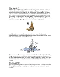 Pressure Reducing Valve Information (PDF)
