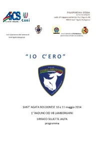 Programma Partecipanti Raduno Lamborghini 2014
