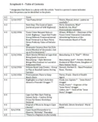Scrapbook 4 - Table of Contents