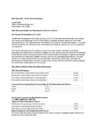 SEC Rule 606 - Order Routing Report