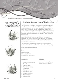 WNAHS Newsletter from the Membership Department