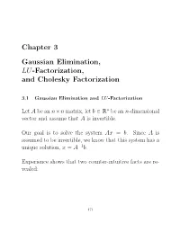 Chapter 3 Gaussian Elimination, LU-Factorization, and Cholesky