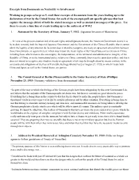 Excerpts from Documents on Neutrality Vs Involvement Working in Groups As Large As 5, Read These Excerpts of Documents From