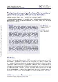 Primates: Hominidae) Douglas Brandon-Jonesa, Colin P