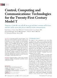 Technologies for the Twenty First Century Model T By