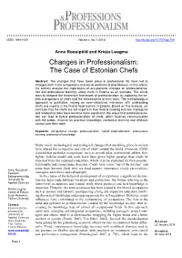 The Case of Estonian Chefs