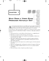 What Does a Video Game Producer Actually Do?.Pdf