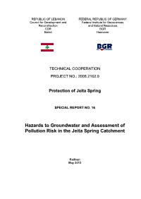Hazards to Groundwater & Assessment of Pollution Risks In