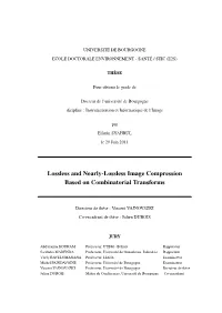 Lossless and Nearly-Lossless Image Compression Based on Combinatorial Transforms
