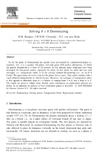 Solving 8 × 8 Domineering
