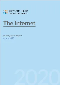 The Internet: Investigation Report