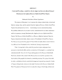 ABSTRACT Contextual Preaching