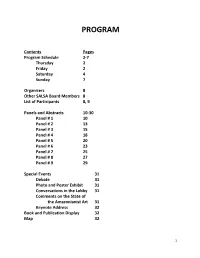 Conference Program and Abstracts