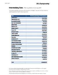 EFL Intermediaries Fees
