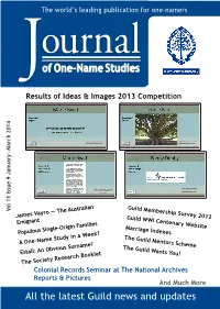 Guild of One-Name Studies