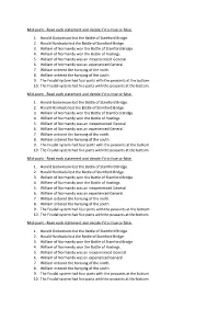 Mid-Point - Read Each Statement and Decide If It Is True Or False