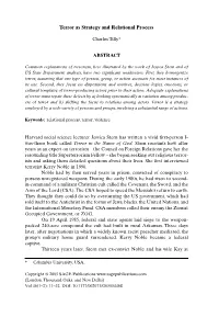 Terror As Strategy and Relational Process