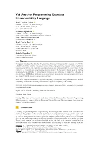 Yet Another Programming Exercises Interoperability Language